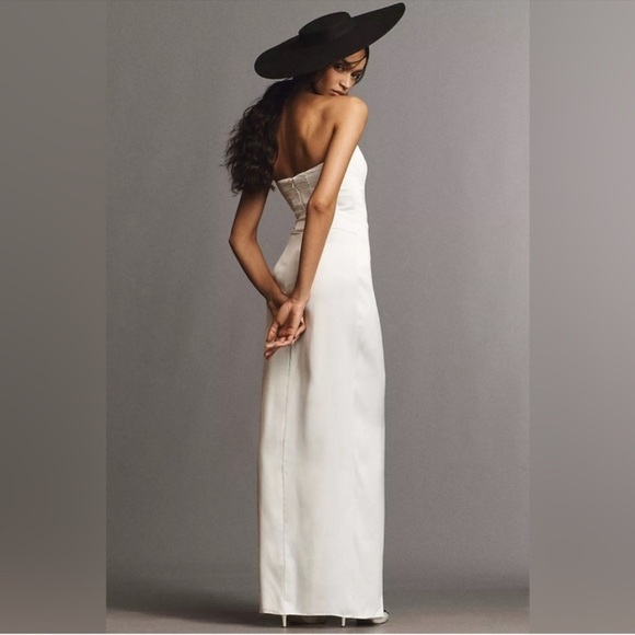 V. Chapman June White Strapless Dress - Picture 8 of 10
